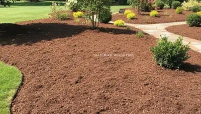 Fresh mulch installation with clean bed edges and even coverage in Cincinnati, OH landscaping