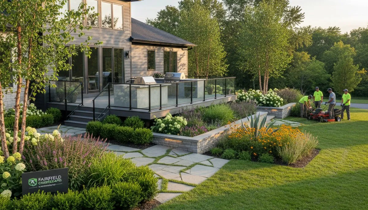 Landscaping team serving Cincinnati, OH with custom landscape design and installation