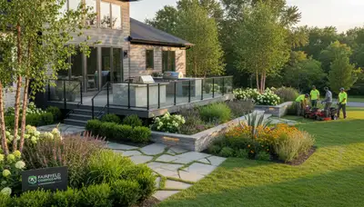 Landscaping team serving Cincinnati, OH with custom landscape design and installation