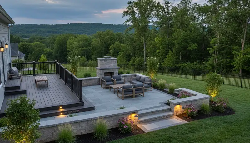 Landscaping team serving Cincinnati, OH with custom landscape design and installation services