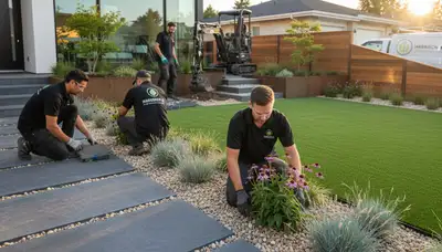 Landscaping team serving Cincinnati, OH with custom landscape design and installation services