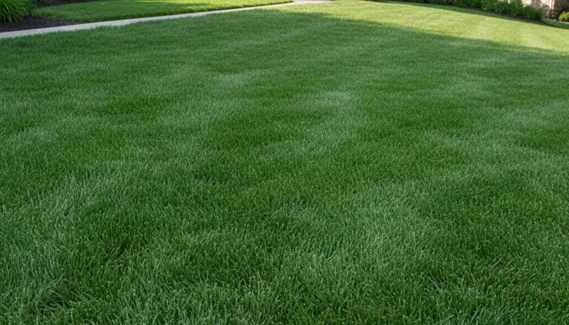 Lush, healthy green lawn in Cincinnati OH showing results of professional lawn care and turf maintenance