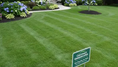 Pristine Cincinnati OH lawn with lush grass and clean edges by Chop Chop Landscaping maintenance experts
